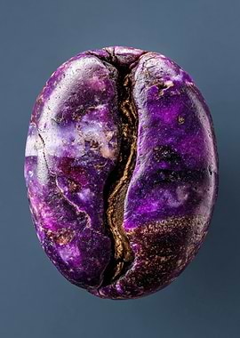 Purple Coffee Bean Close-Up