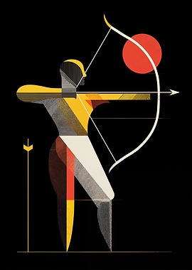 Abstract Archer Illustration