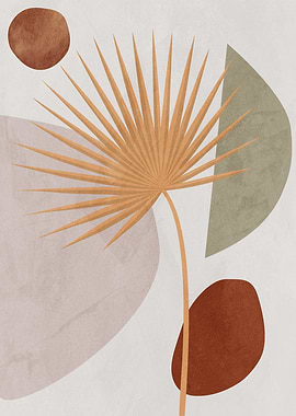 Abstract Palm Leaf Art