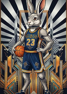 Rabbit Basketball Player