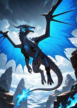 Dragon Above Mountains