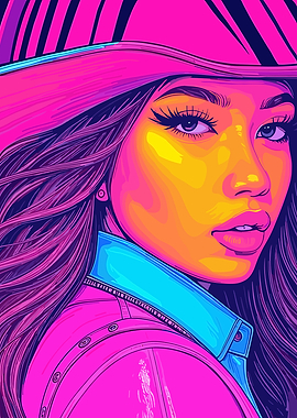 Pop Art Portrait of a Lisa from Blackpink