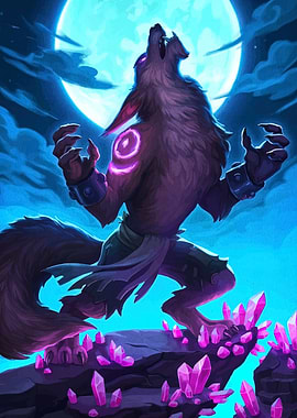 Werewolf Howling at the Moon