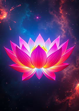 Lotus Flower in Space
