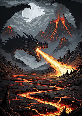 Dragon Fire Landscape