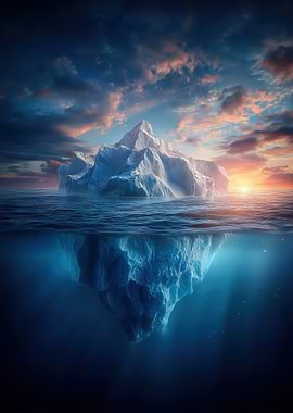 Iceberg at Sunset