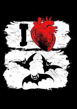 I Heart Bats Graphic Design