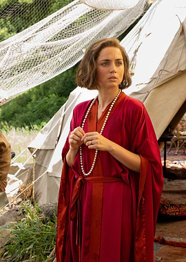 Ana de Armas in Red Robe