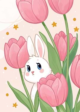 Cute Bunny Tulips
