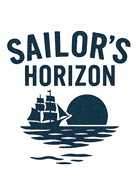 Sailor's Horizon Nautical Graphic