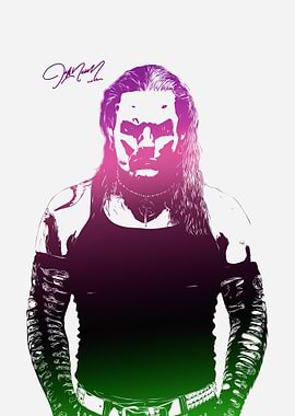 Jeff Hardy Portrait with Gradient