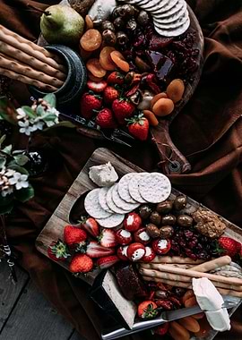 Gourmet Charcuterie Board with Fruits