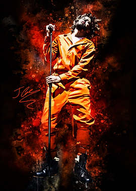 J. Cole in Orange Jumpsuit