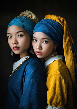 Two Girls with a Pearl Earring