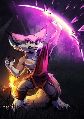 Furry Warrior with Magic Bow