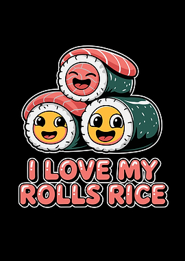 Cute Sushi Rolls with Faces