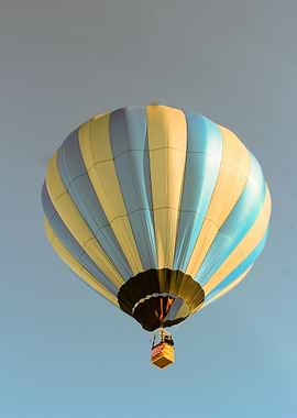 Hot Air Balloon in Blue Sky