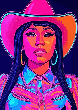 Nicki Minaj Cowgirl Portrait