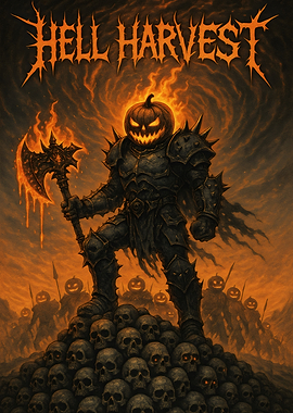 Halloween Pumpkin Warrior