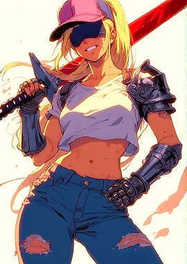 Warrior Girl with Sword