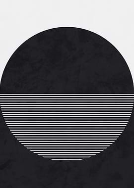 Minimalist Black and White Circle Design