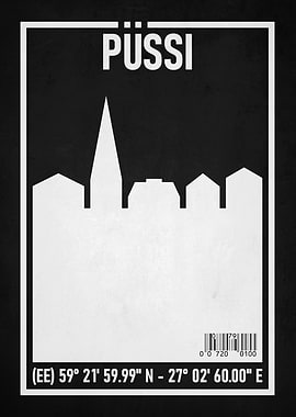 Püssi Cityscape Minimalist Poster