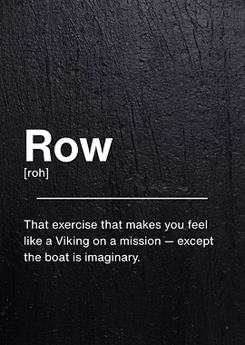 Row Exercise Definition - Gym Humor