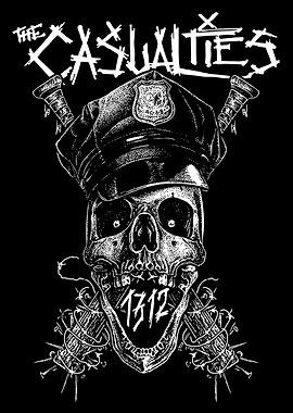 The Casualties Skull Police Art