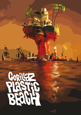 Gorillaz Plastic Beach Album Cover Art
