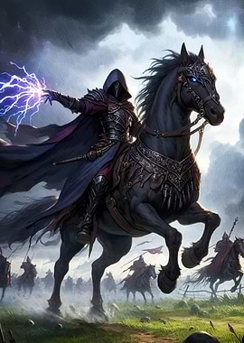 Dark Knight Horseback Lightning