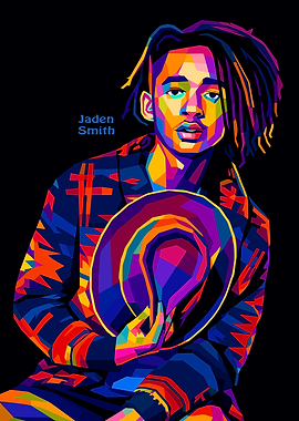 Jaden Smith colorful pop art portrait