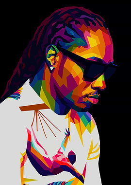 Future Pop Art Colorful Portrait