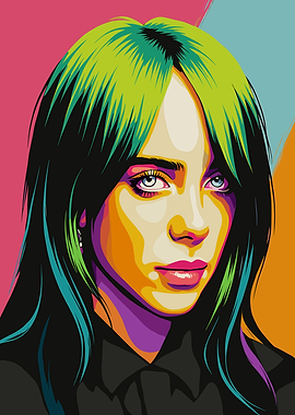 Billie Eilish Pop Art Portrait