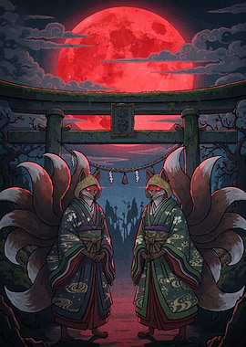 Fox Spirits Red Moon