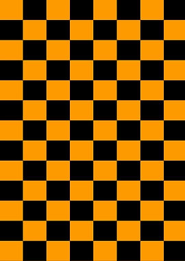 Orange and Black Checkerboard Pattern