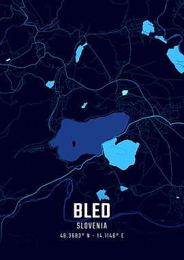 Bled Midnight City Map