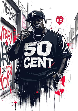 music hip hop rap album cover' Poster, picture, metal print, paint