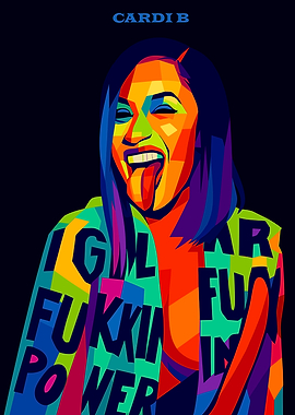 Cardi B Pop Art Portrait