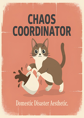 Chaos Coordinator Cat Poster