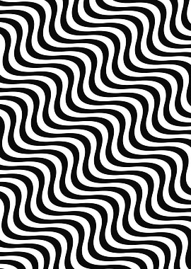 Abstract Black and White Wave Pattern