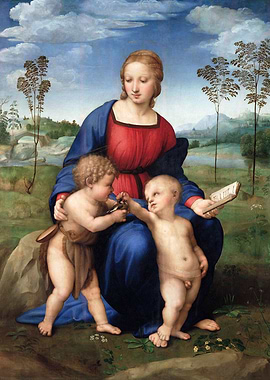 Raphael's Madonna of the Goldfinch (1505–1506) (Madonna with Child and Saint John)