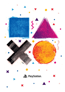 Vibrant PlayStation Controller Graphics