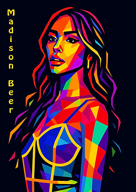 Madison Beer Colorful Pop Art Portrait