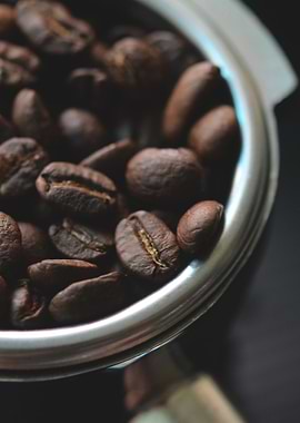 Coffee Beans in Portafilter