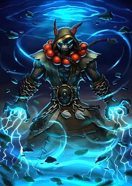 Hooded Creature with Lightning Powers