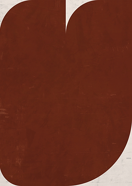 Abstract Brown Shape on Beige Background