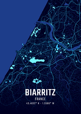 Biarritz Midnight City Map