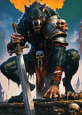 Armored Werewolf with Sword