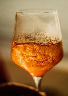 Refreshing Aperol Spritz in Wine Glass