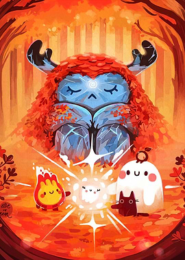 Autumn Forest Spirit and Friends